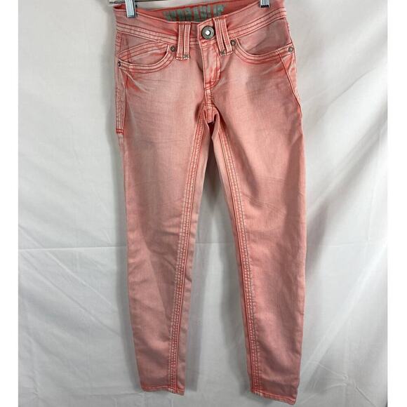 Hydraulic Bailey Pink Skinny Jeans 5 Pocket 1/2 - Picture 1 of 3